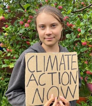 Greta Thunberg in protest
