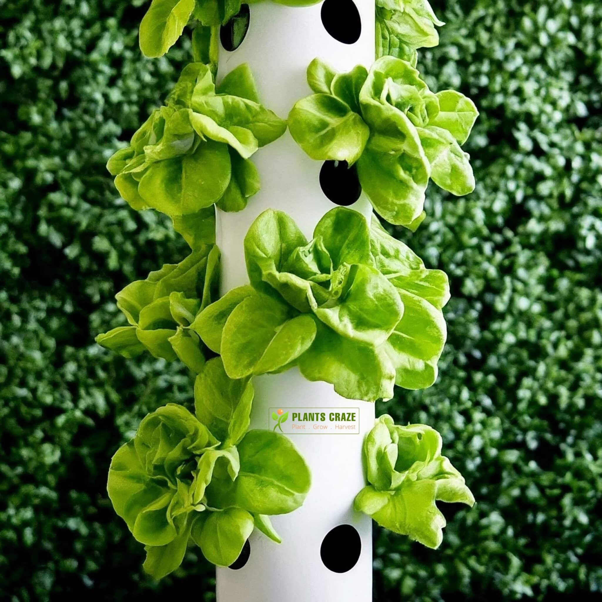 DIY aeroponic tower garden growing greens