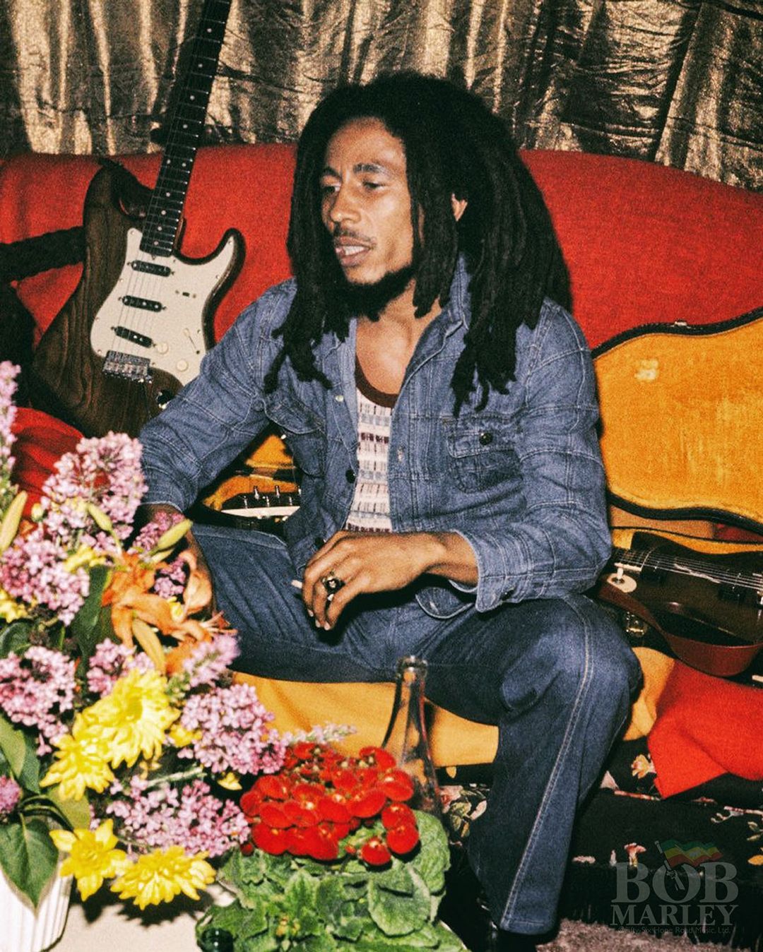 Bob marley in his recording studio