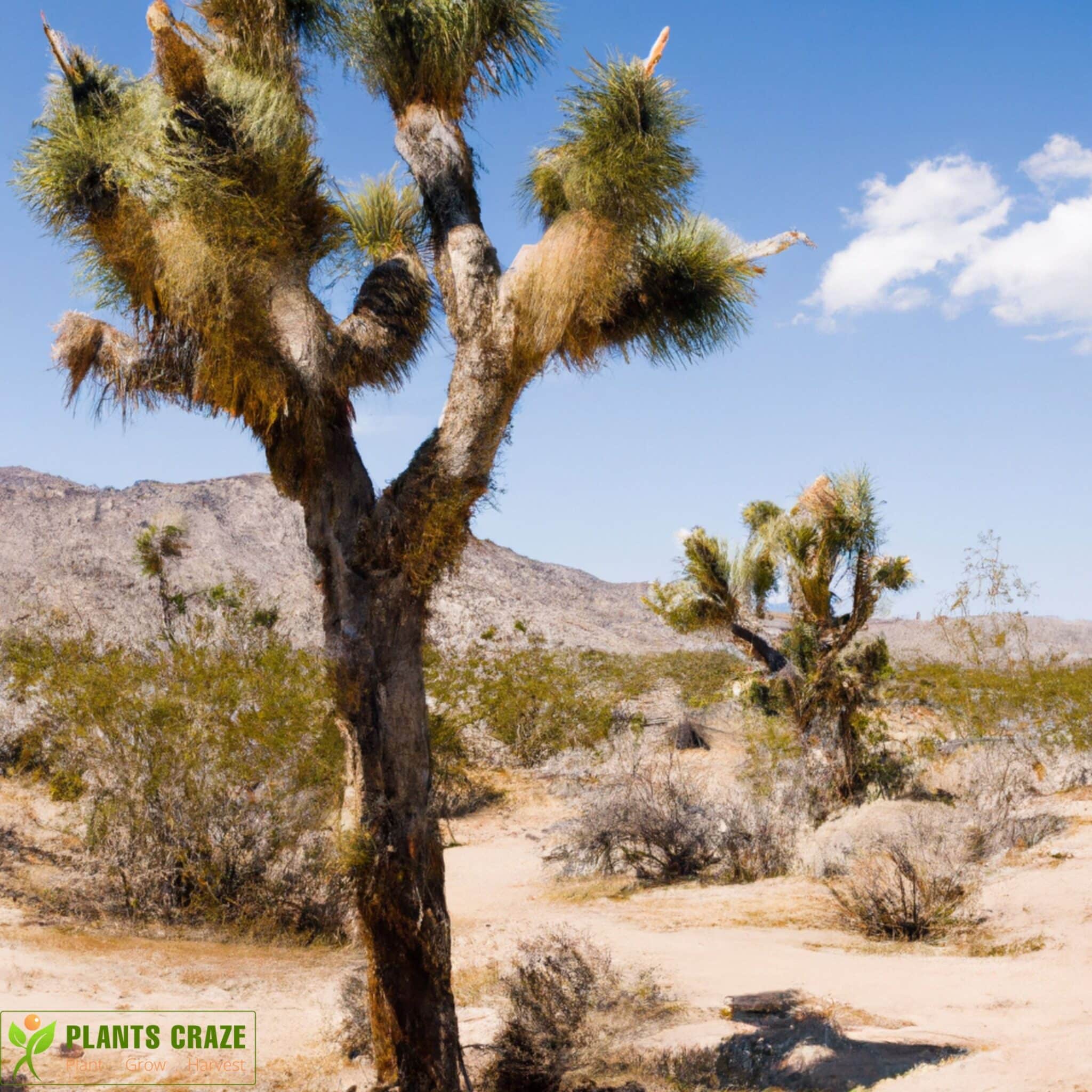 Joshua tree in desert